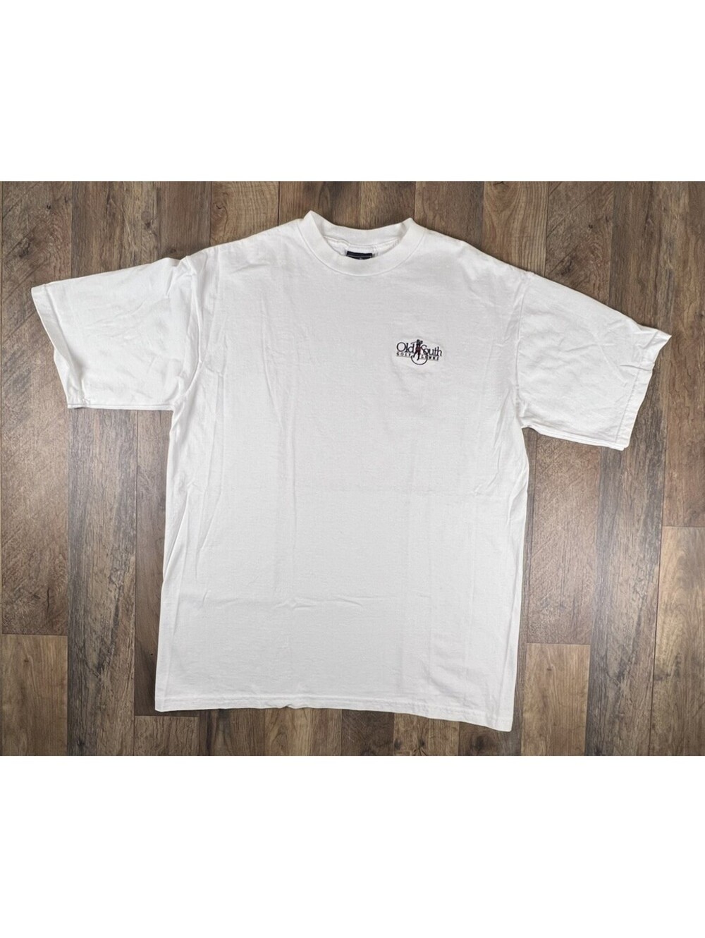 Vintage Camp David Old South Golf Links Stitched Logo Tee USA Made Large White